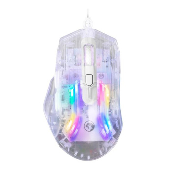 MARVO M413 TRANSPARENT GAMING MOUSE, 7200DPI, RGB, SILENT SWITCHES