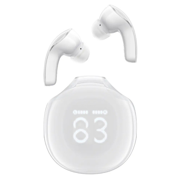Wireless Hands Free TWS Acefast T9 Crystal Color Porcelain White gadgetone