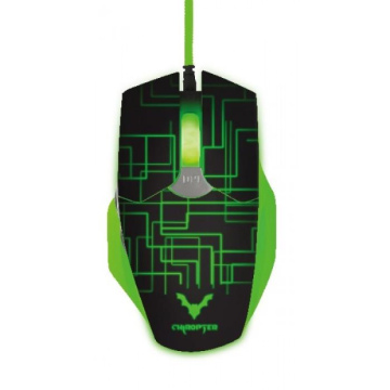 WESDAR GM3 GAMING MOUSE WITH LED, BLACK-GREEN