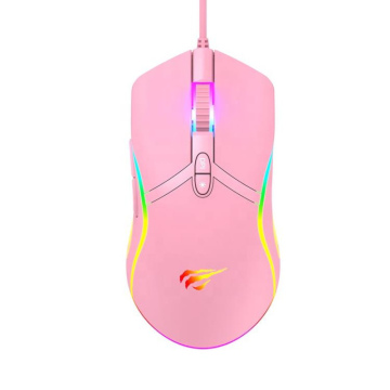 HAVIT GAMING MOUSE MS1026, WITH LED, PINK